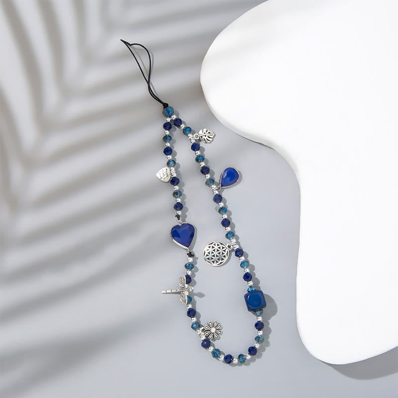 Cinturino per telefono Olivenorma Crystal Pearl Drop a forma di cuore