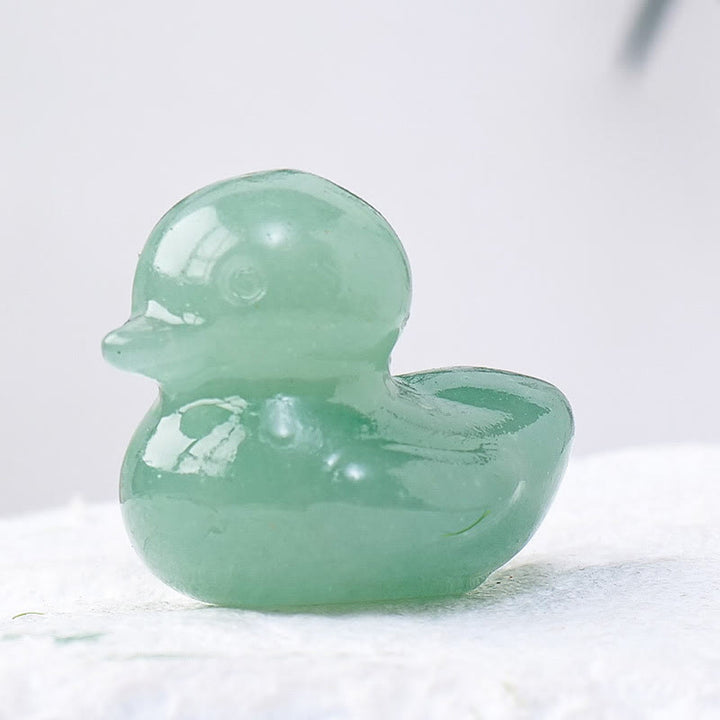 Olivenorma 1.2 pollici quarzo cristallo anatra intaglio decorazione pietra preziosa