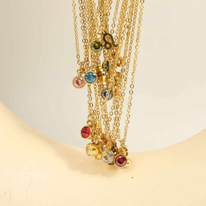 Collana in acciaio inossidabile con rune zodiacali Olivenorma