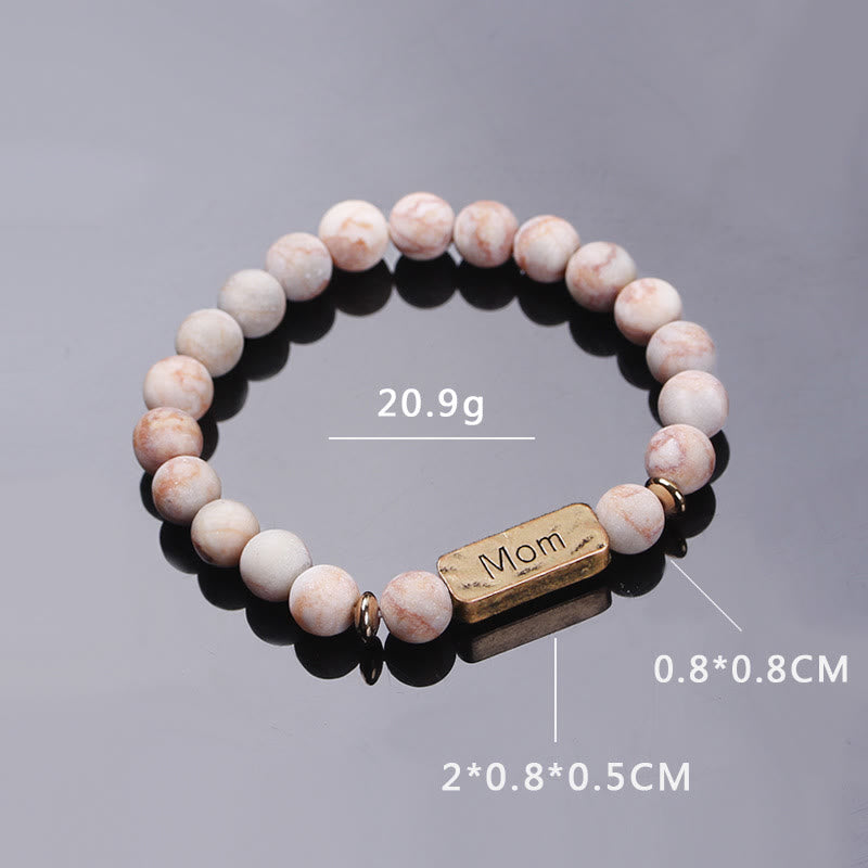 Bracciale con incisione Olivenorma Natural Gemstone Mom Patience