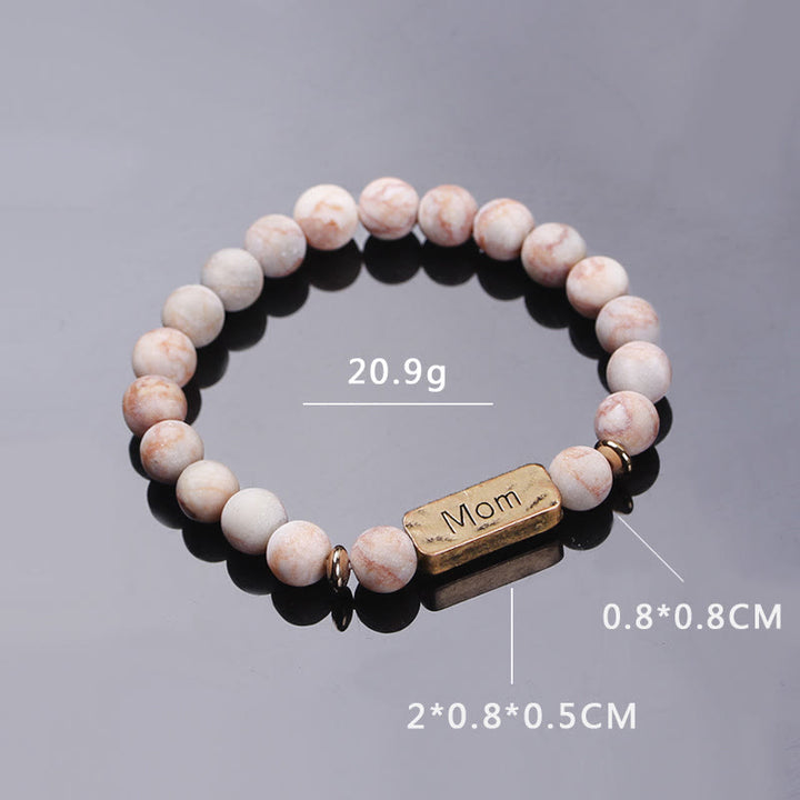 Bracciale con incisione Olivenorma Natural Gemstone Mom Patience