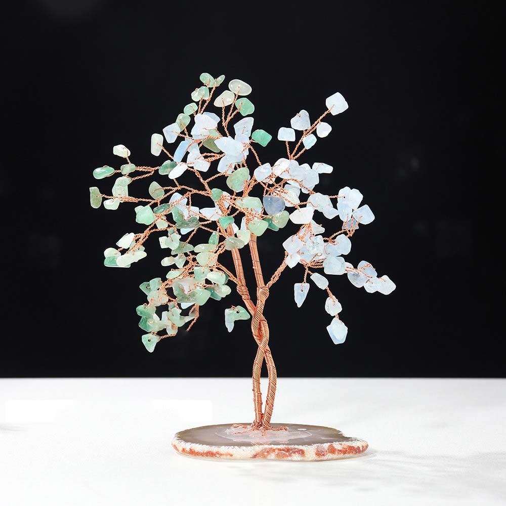 Olivenorma Pietra di cristallo naturale Albero Feng Shui