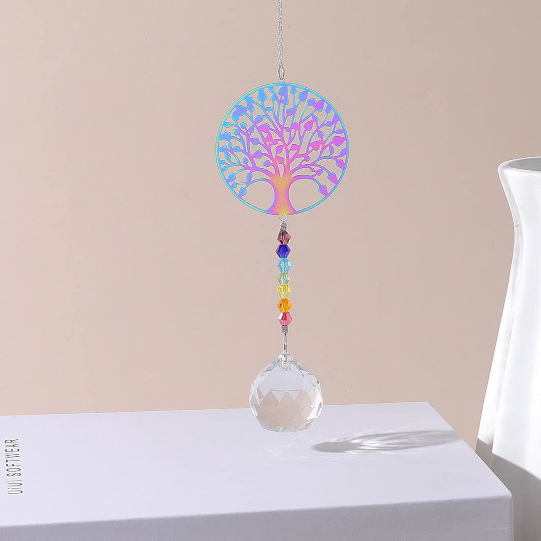 Olivenorma Clear Crystal Chakra Beads Hanging Wind Chime Suncatcher - image 11