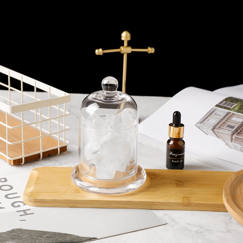 Olivenorma Diffusore Pietra Senza Fiamma Tazza Trasparente Cristallo Lampada Aromaterapia 