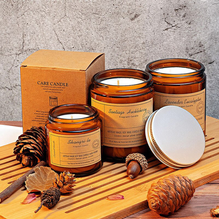 Candela profumata senza fumo Olivenorma in tazze di vetro per la casa