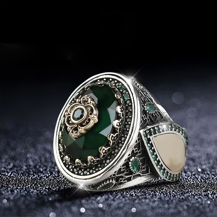 Anello impilabile Olivenorma Water Drop Emerald 