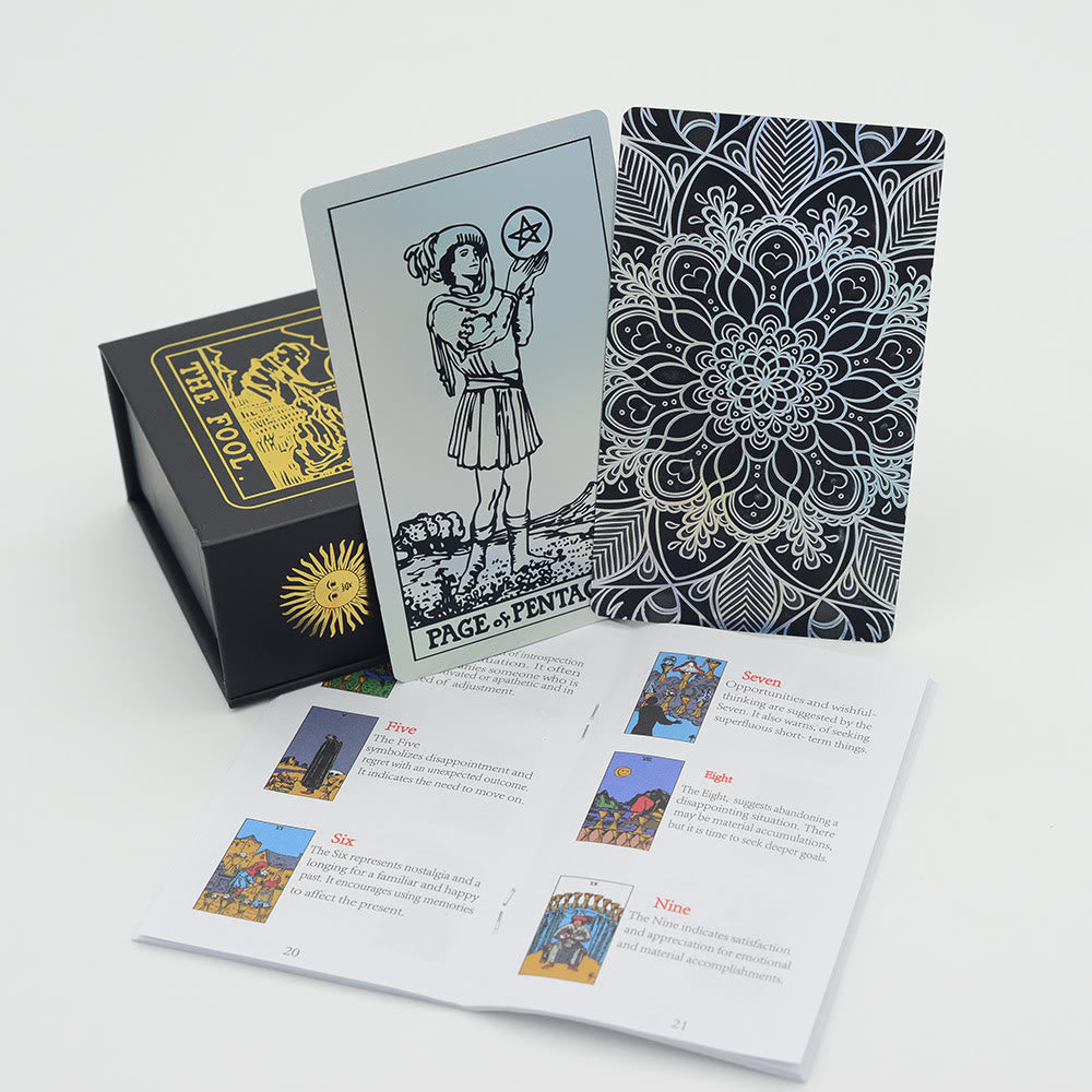 Olivenorma Bronzing Gold Foil Laser Bright Tarot Deck Carte