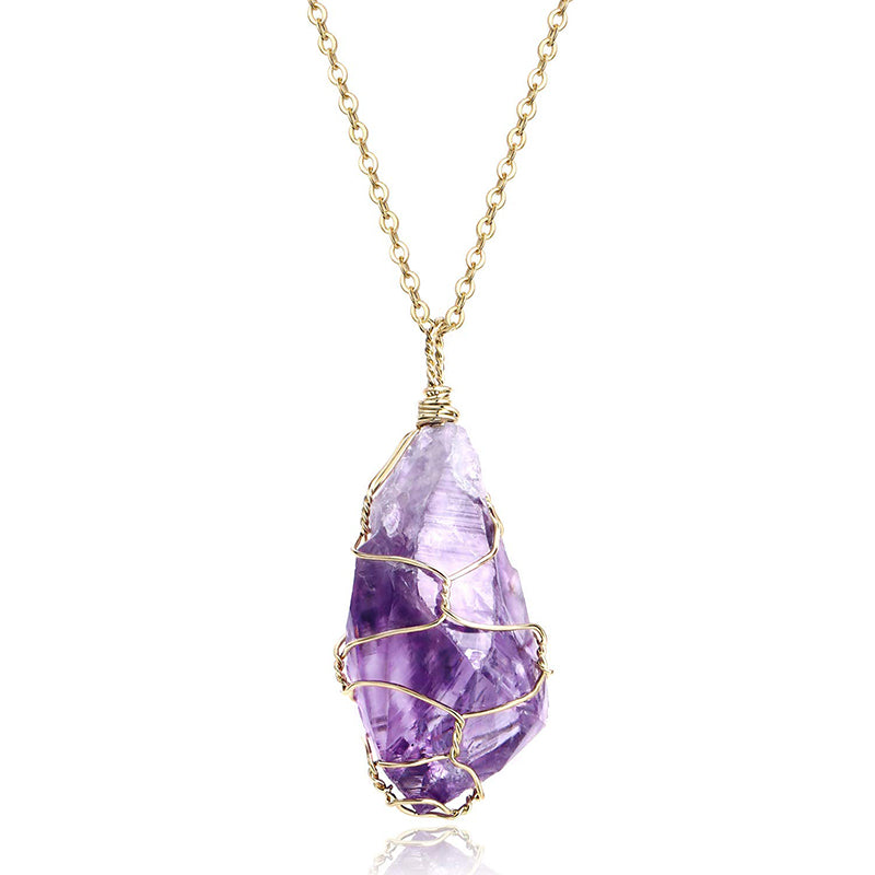 Collana di cristallo curativo di ametista Olivenorma