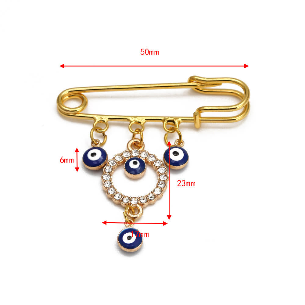 Spilla serie Hamsa con occhio malvagio Olivenorma