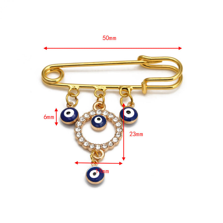Spilla serie Hamsa con occhio malvagio Olivenorma