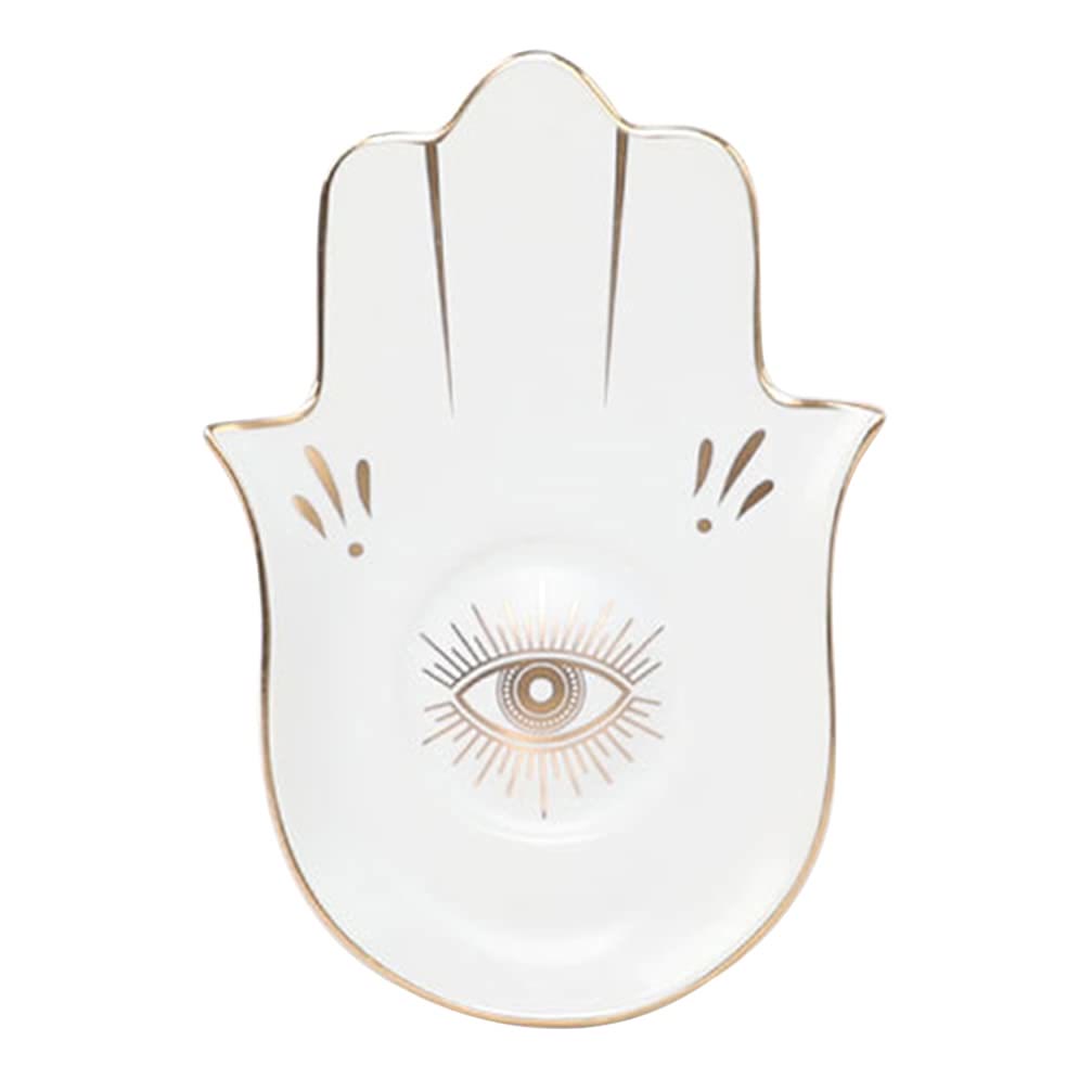 Olivenorma Hamsa piccolo vassoio portagioie con occhio malvagio