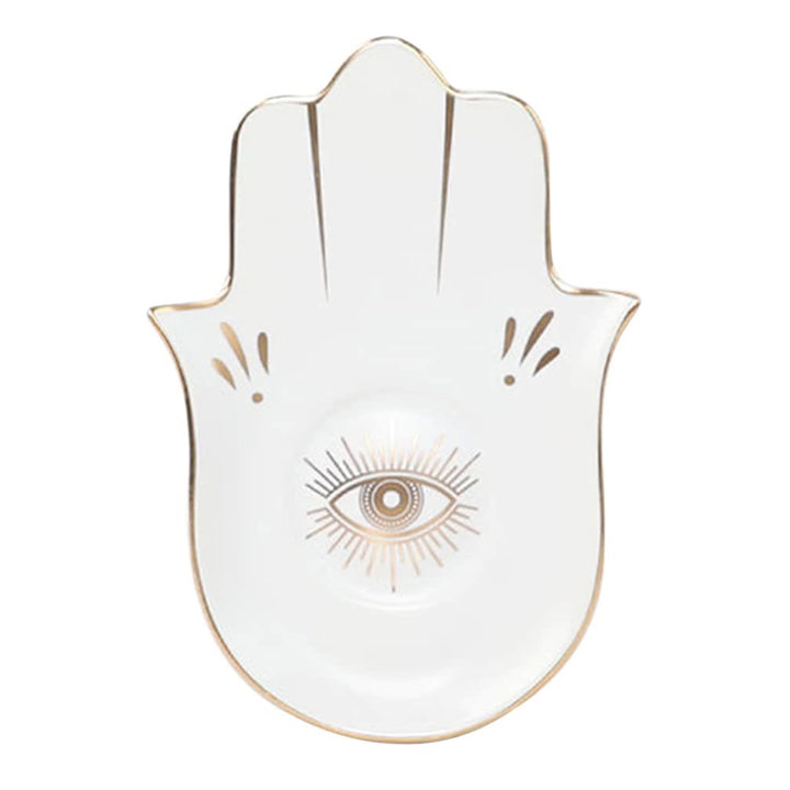 Olivenorma Hamsa piccolo vassoio portagioie con occhio malvagio