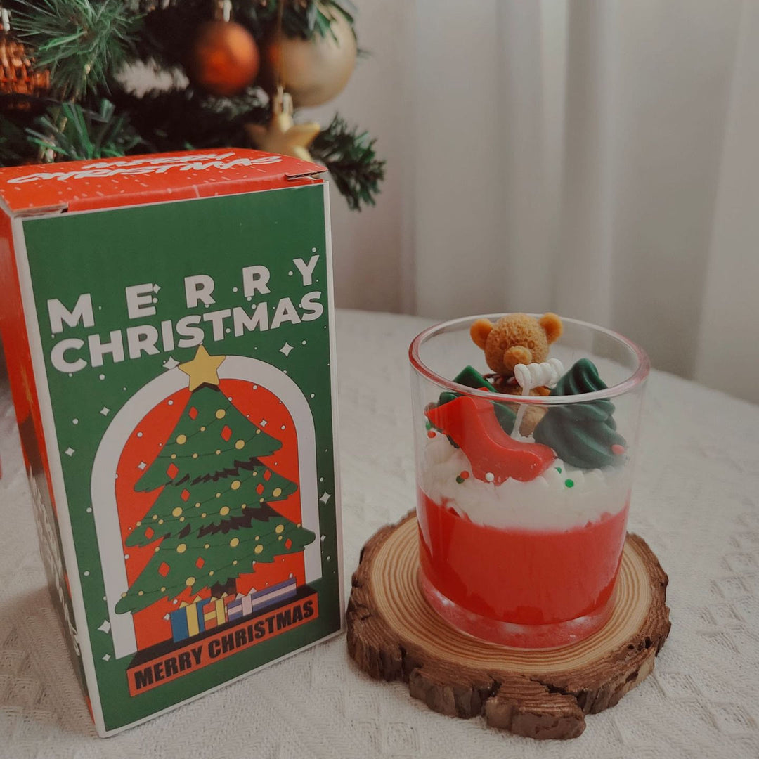 Olivenorma Natale Babbo Natale Pupazzo di neve Alce Tazza Candela