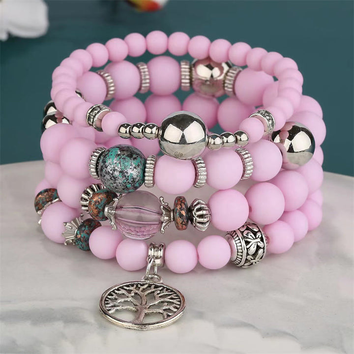 Olivenorma Bohemia Set di bracciali con perline Albero della vita 