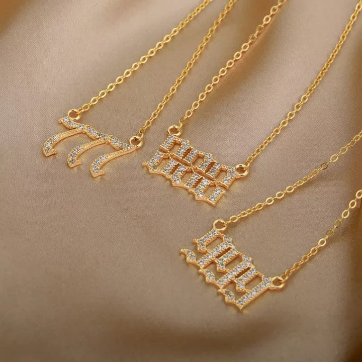 Collana con numero angelico in zircone Olivenorma