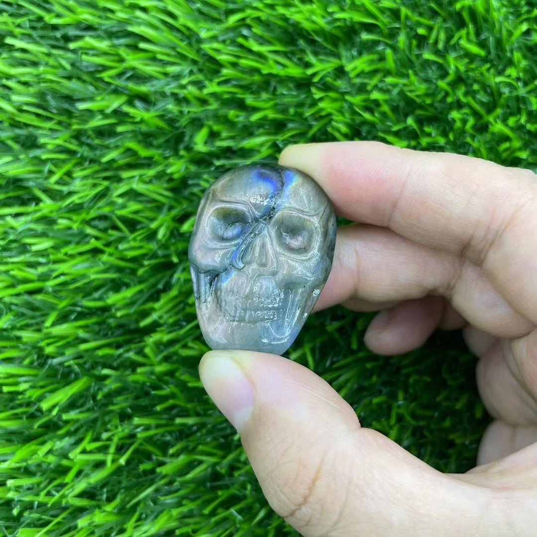 Decorazione per la casa in labradorite naturale Olivenorma con drago volante