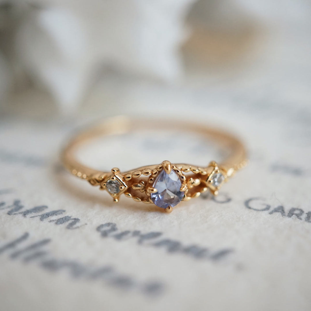 Anello regolabile in tanzanite naturale Olivenorma 