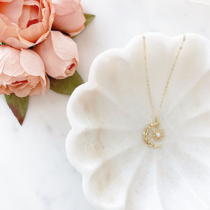 Collana Olivenorma Opale Sole e Luna 