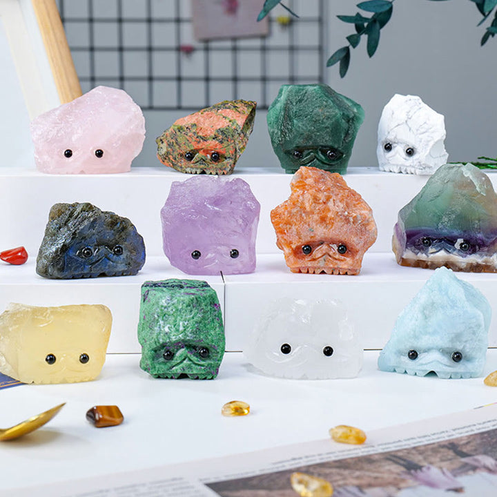 Olivenorma Pietra grezza naturale di cristallo Elfo Riccio Decorazione in pietra preziosa