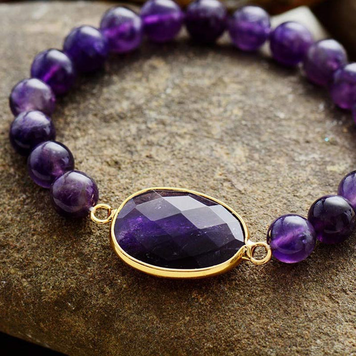 Olivenorma Allevia lo stress Bracciale Ametista