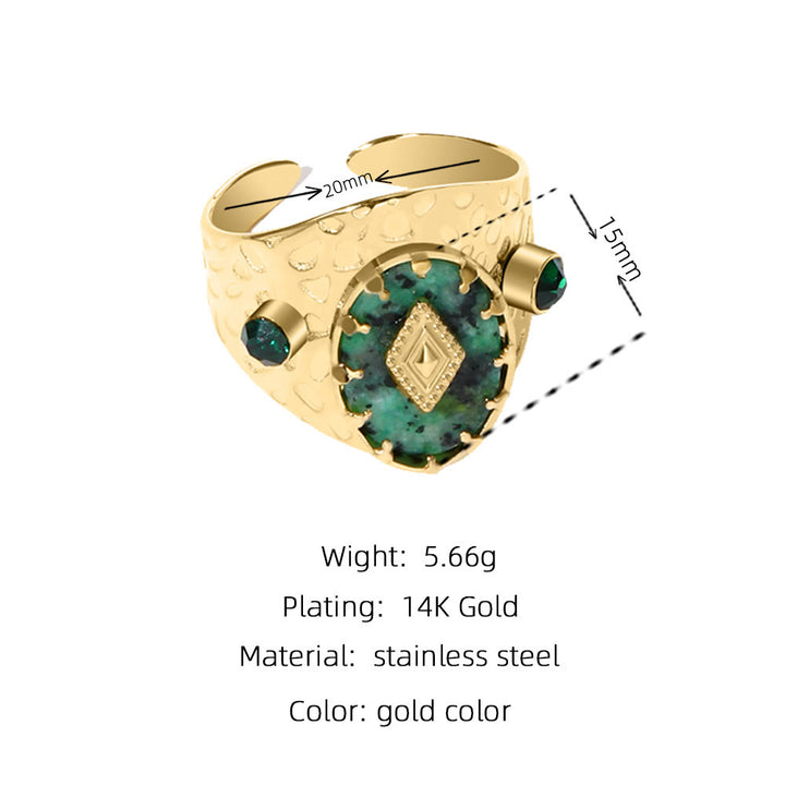 Anello regolabile Olivenorma in turchese africano