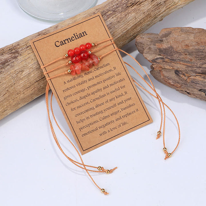 Bracciale Olivenorma Gravel intrecciato con perline 