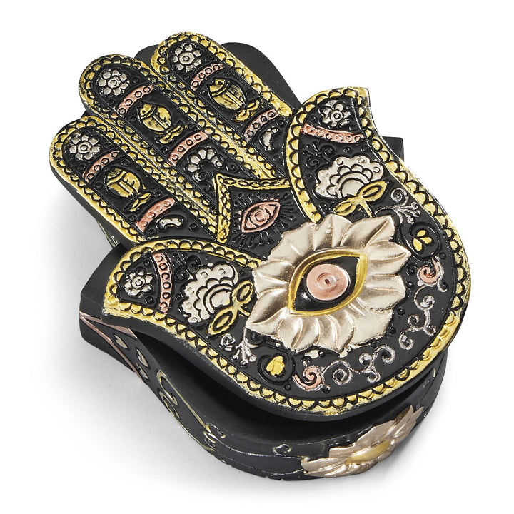 Olivenorma dipinto a mano malocchio Hamsa Box Ornamet Decoration