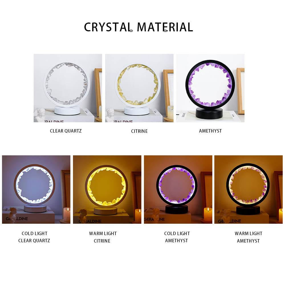 Lampada a LED ricaricabile Olivenorma Natural "Amethyst Crystal Cluster Zen Light" - Decorazione con cluster di cristalli di ametista - Luce al quarzo trasparente e tricolore - image 10