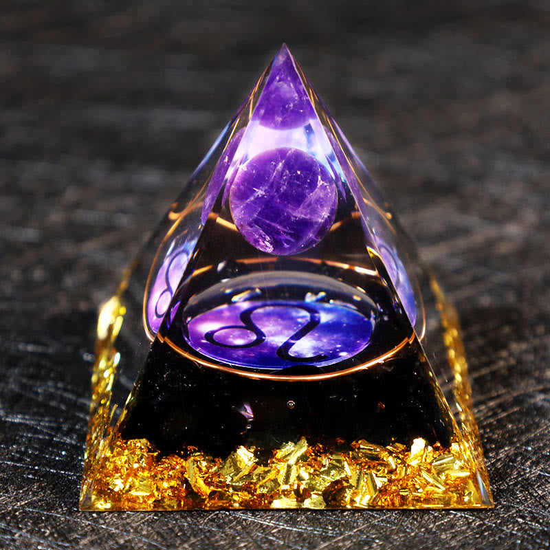 Olivenorma Ametista Palla Ossidiana Ghiaia Zodiaco Leone Orgone Piramide 