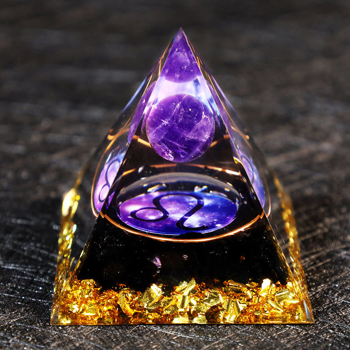 Olivenorma Ametista Palla Ossidiana Ghiaia Zodiaco Leone Orgone Piramide 