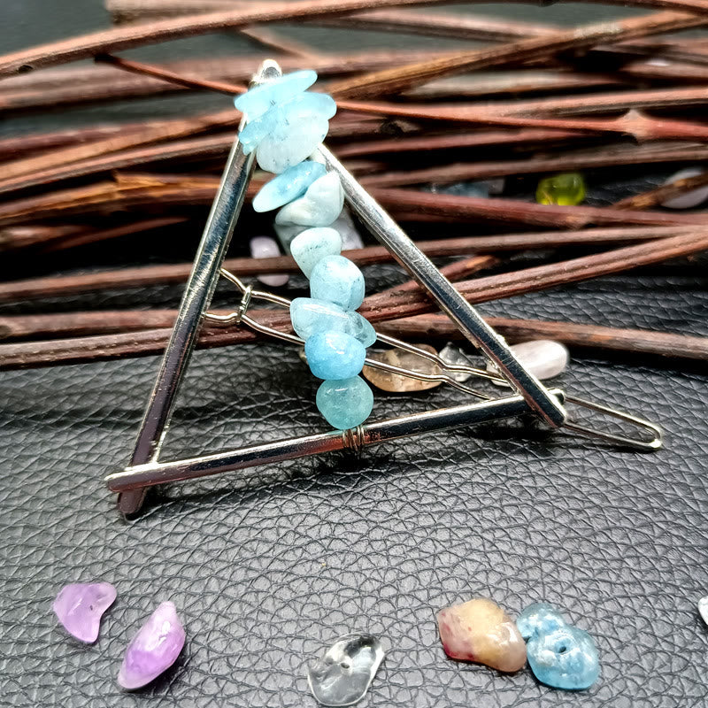 Olivenorma Crystal Triangle Ghiaia Geometrico Accessori per Capelli Pettine Forcina 