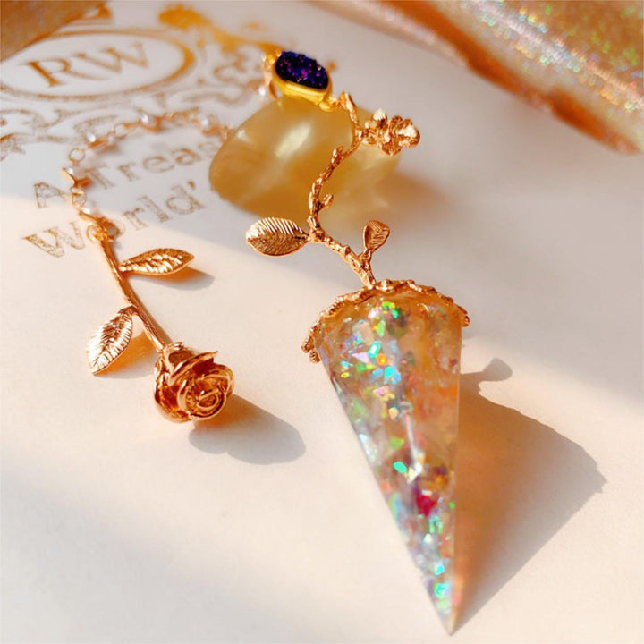 Olivenorma Clear Crystal Rose Protezione Pendolo Magnetico 