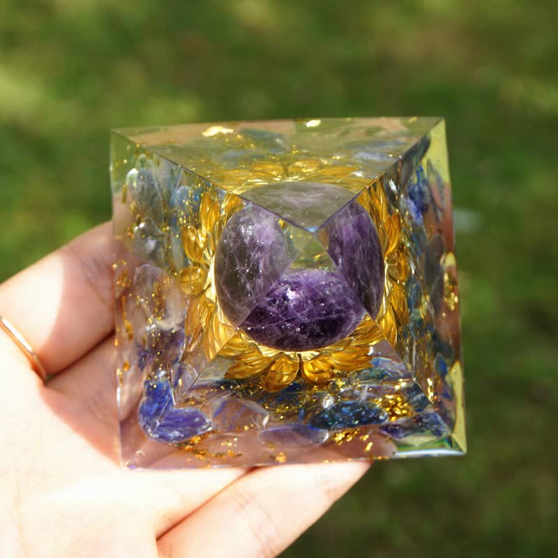 Olivenorma Ametista Sfera Lapislazzuli Loto Orgone Piramide