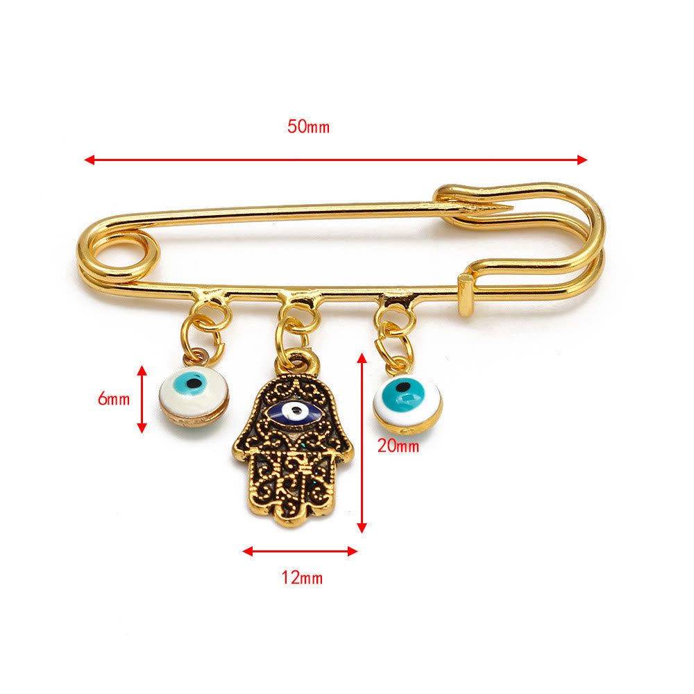 Spilla serie Hamsa con occhio malvagio Olivenorma