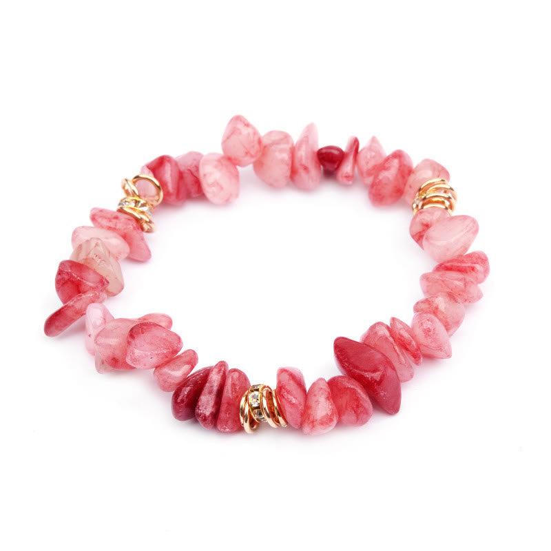 Bracciale Olivenorma con perline di cristallo frantumato e pietra irregolare