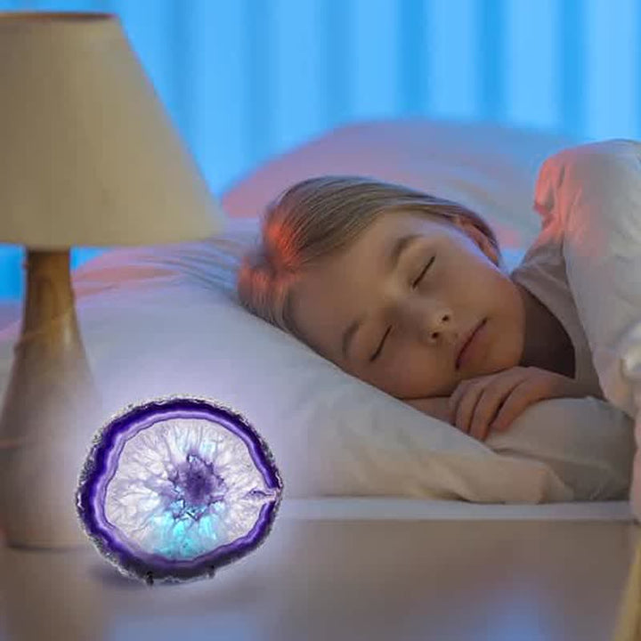 Olivenorma Agata Naturale Luce Notturna Atmosfera Decorazione Pietra Preziosa