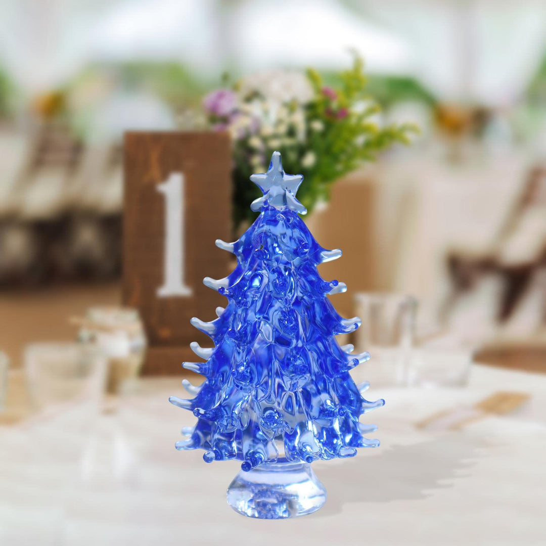 Decorazione per la casa con pietre preziose e albero di Natale in cristallo Olivenorma 