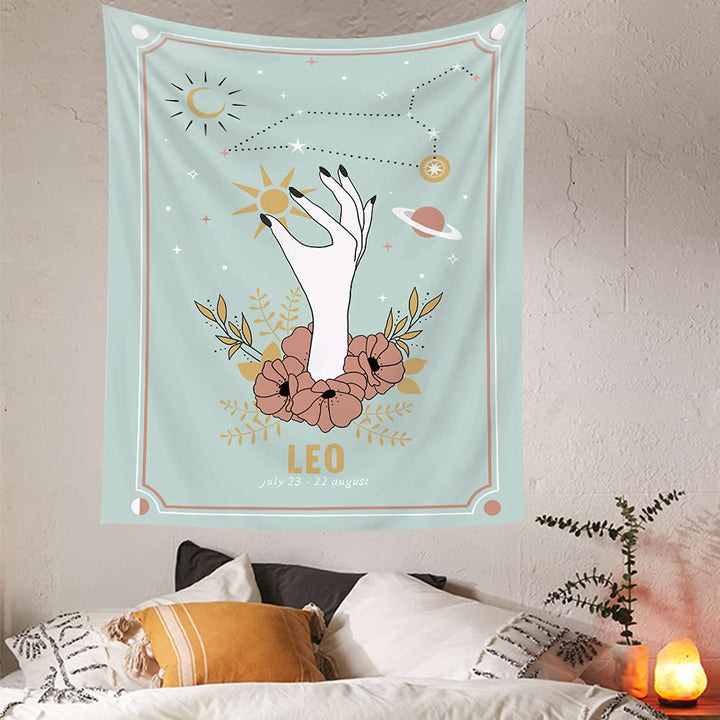 Olivenorma Mano Magica Tarocchi Zodiaco Arazzo 