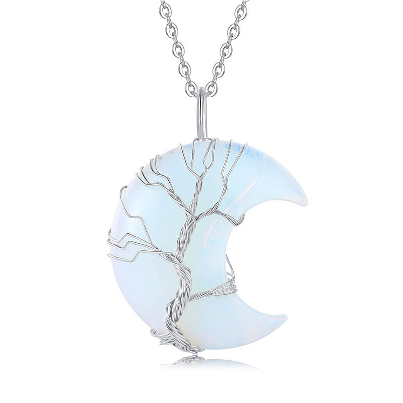 Collana con luna e chakra naturale Olivenorma