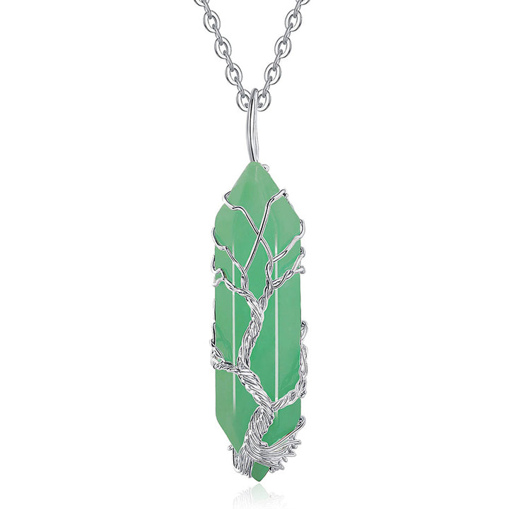 Collana in cristallo Olivenorma con pietra preziosa dell'albero della vita
