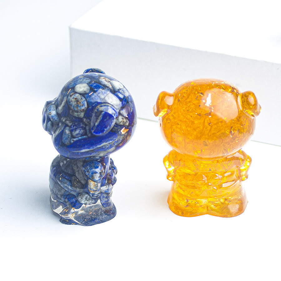 Olivenorma Piggy Decorazione con pietra preziosa portafortuna