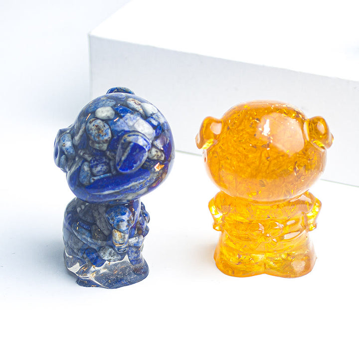 Olivenorma Piggy Decorazione con pietra preziosa portafortuna