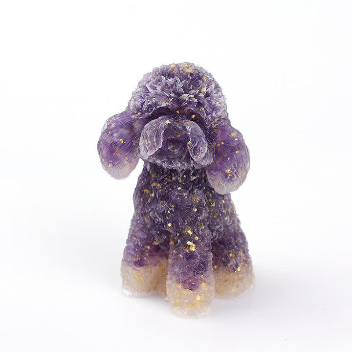 Decorazione in pietra preziosa naturale Olivenorma Crystal Poodle