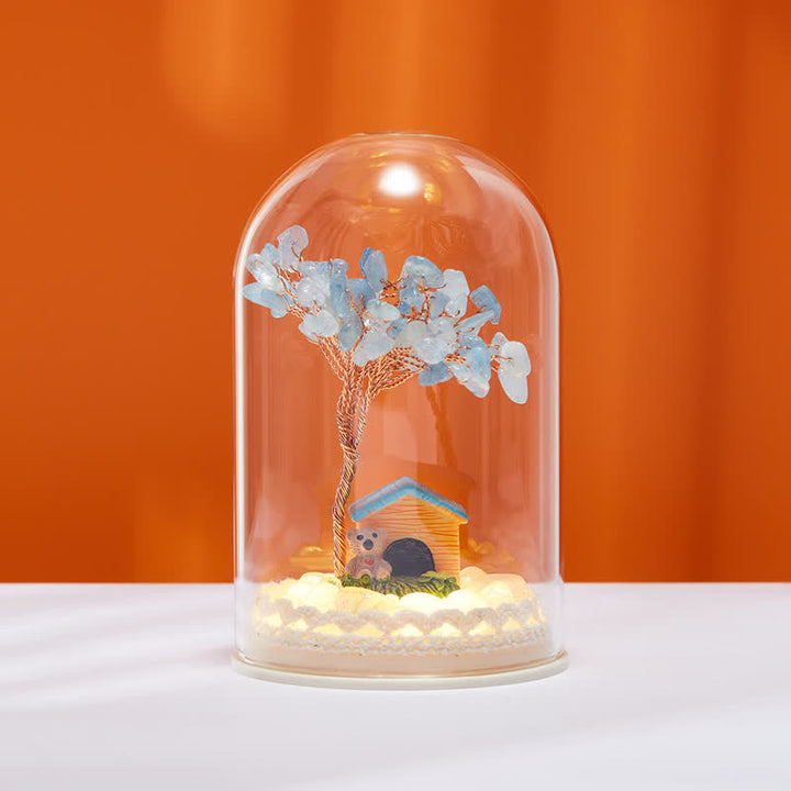 Copertura in vetro di cristallo naturale Olivenorma Decorazione per albero Feng Shui