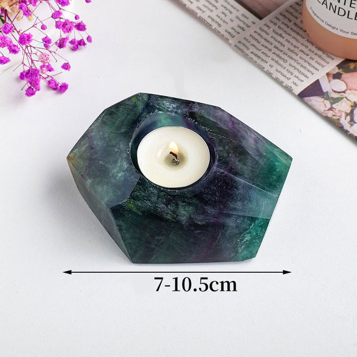 Portacandele in fluorite verde Olivenorma Polish Natural Stone