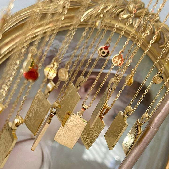 Collana con catena riempita d'oro Olivenorma Zodiac 