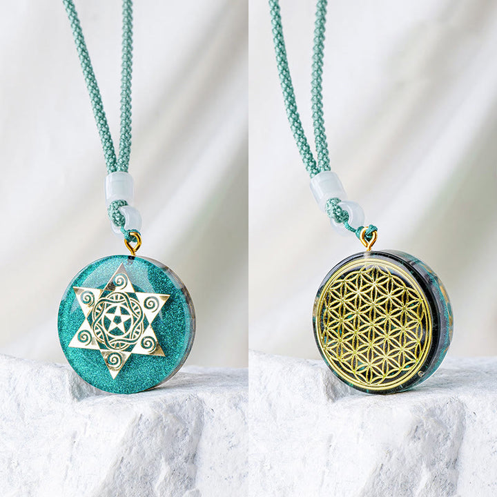 Collana di cristallo naturale di orgone Olivenorma
