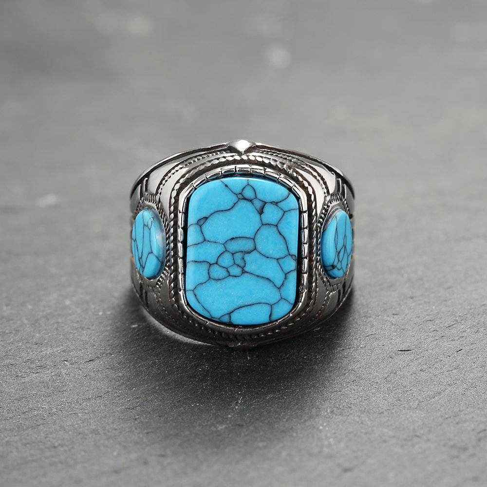 Anello da uomo turchese Olivenorma