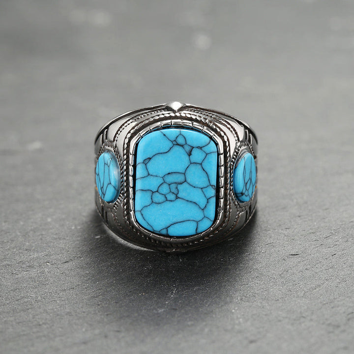 Anello da uomo turchese Olivenorma
