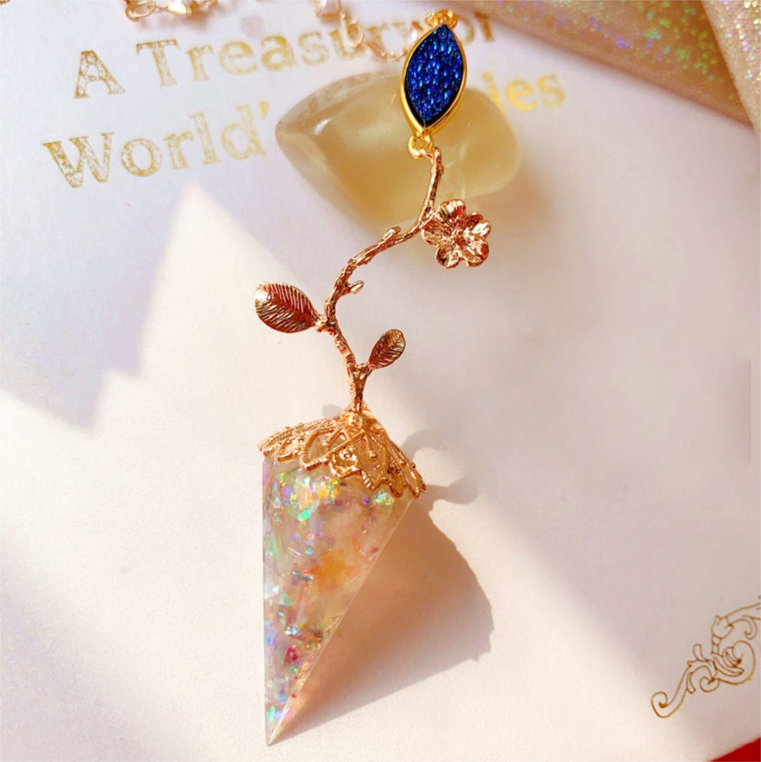 Olivenorma Clear Crystal Rose Protezione Pendolo Magnetico 